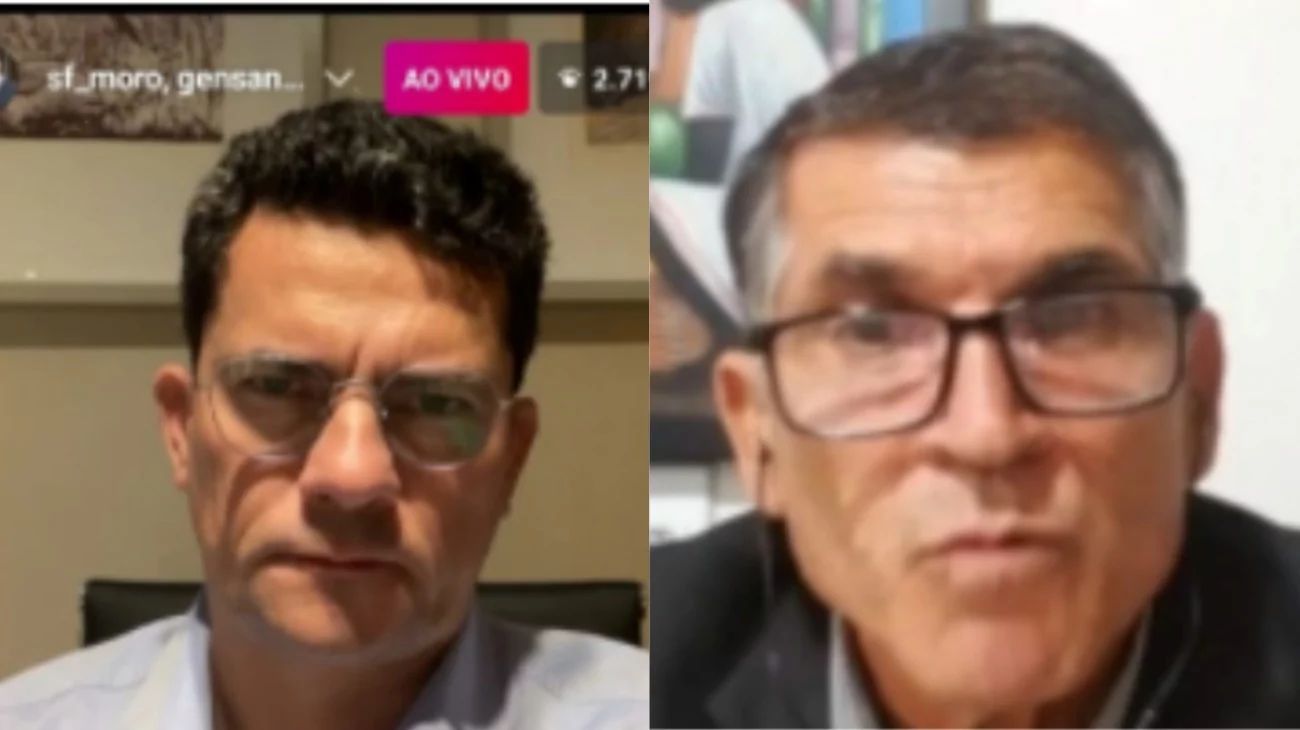 Moro faz live com general Santos Cruz e por causa da alta rejeição ele desativa os comentários