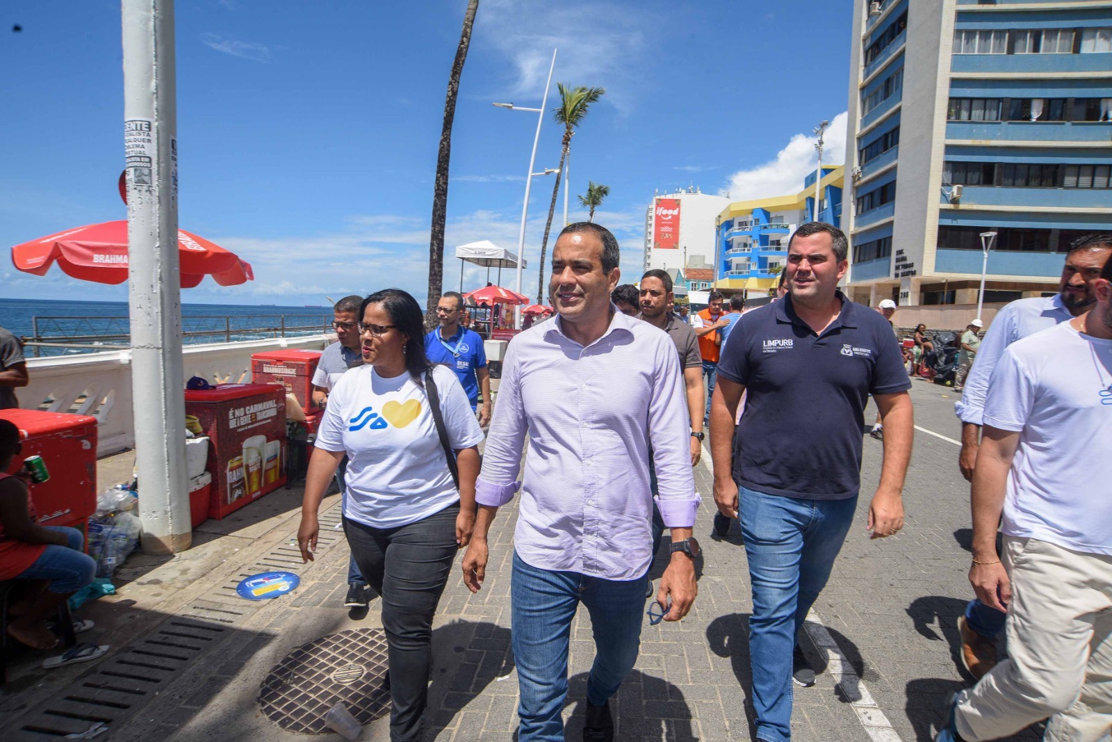 Bruno Reis e secretários municipais vistoriam montagem de estruturas do Carnaval