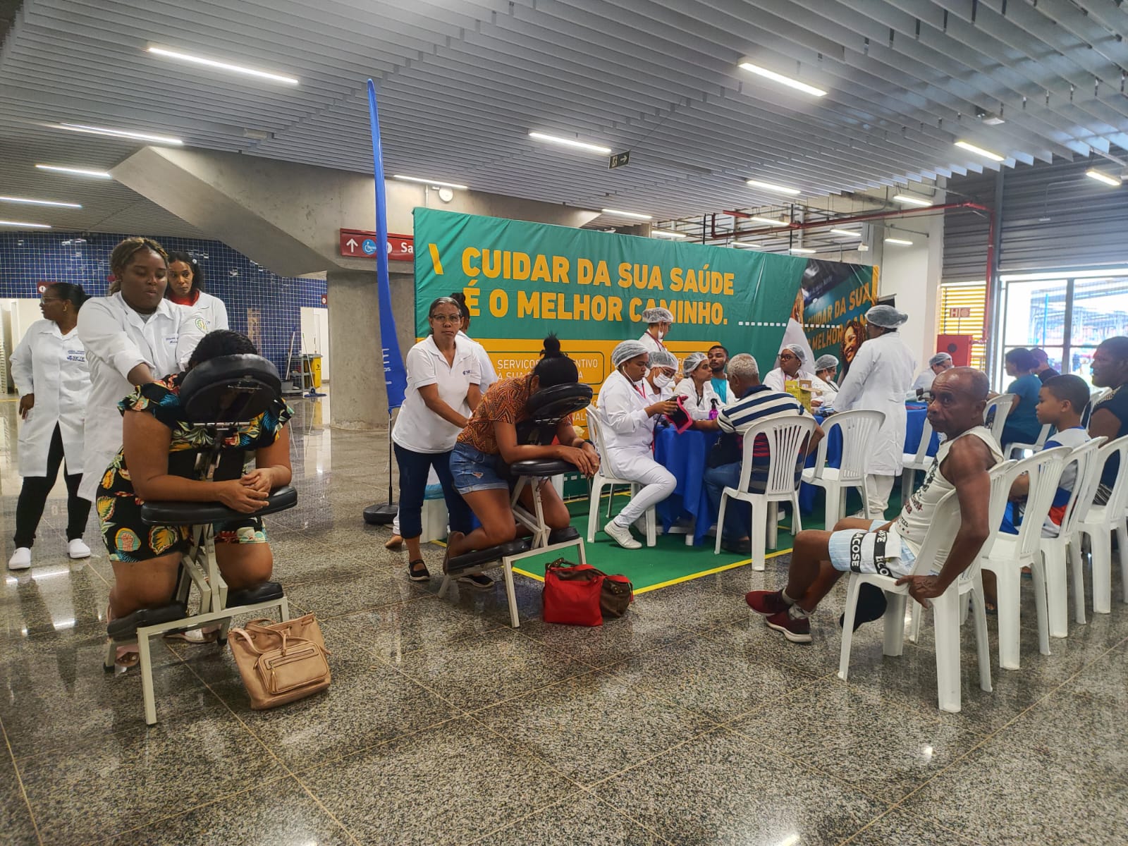 Serviços de saúde gratuitos são oferecidos na estação Mussurunga de Metrô