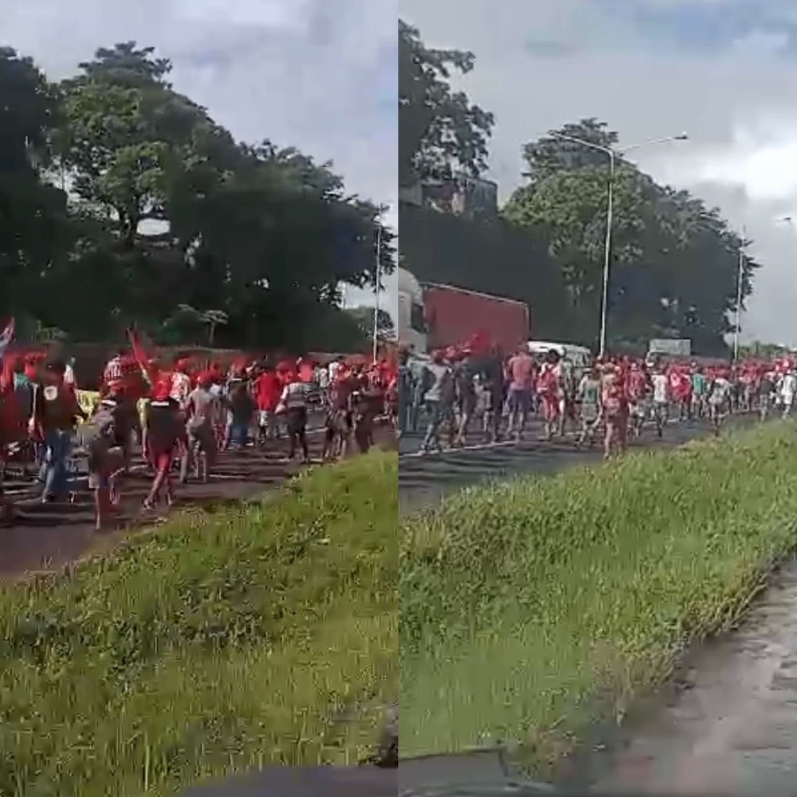 Manifestação do MST trava trânsito na BR-324