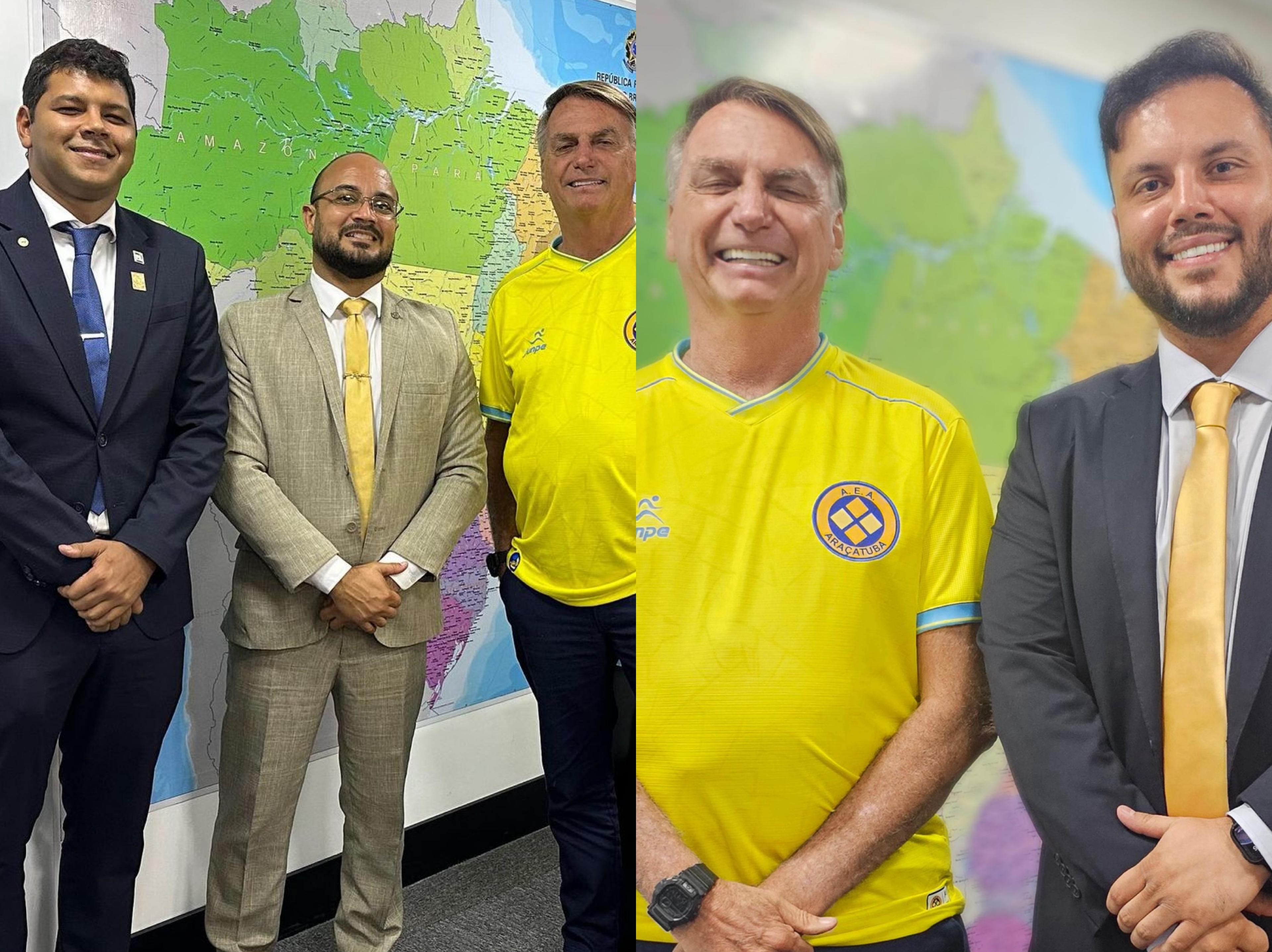 Diego Castro, Alden e Alexandre Moreira se reúnem com Bolsonaro para discutir eleições municipais dos candidatos do Bahia Direita