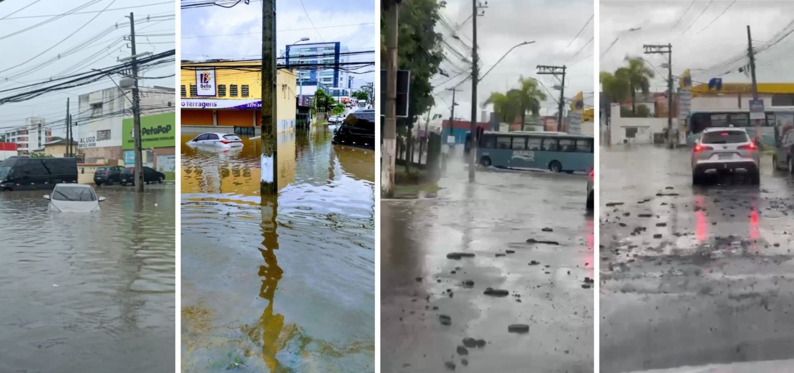 Chuvas intensas causam alagamentos em Lauro de Freitas e colocam Bahia em alerta