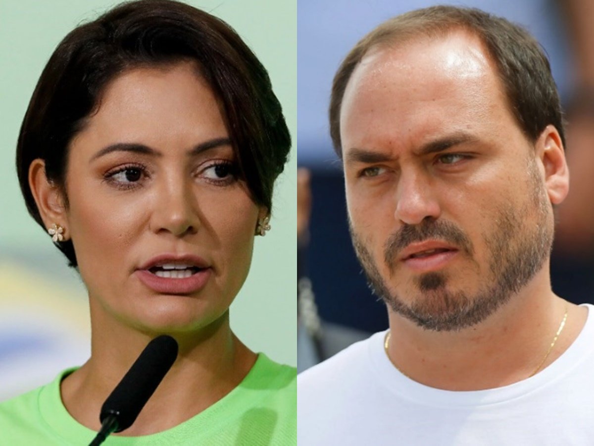 Detenção de ex-presidente une Michelle e Carlos Bolsonaro