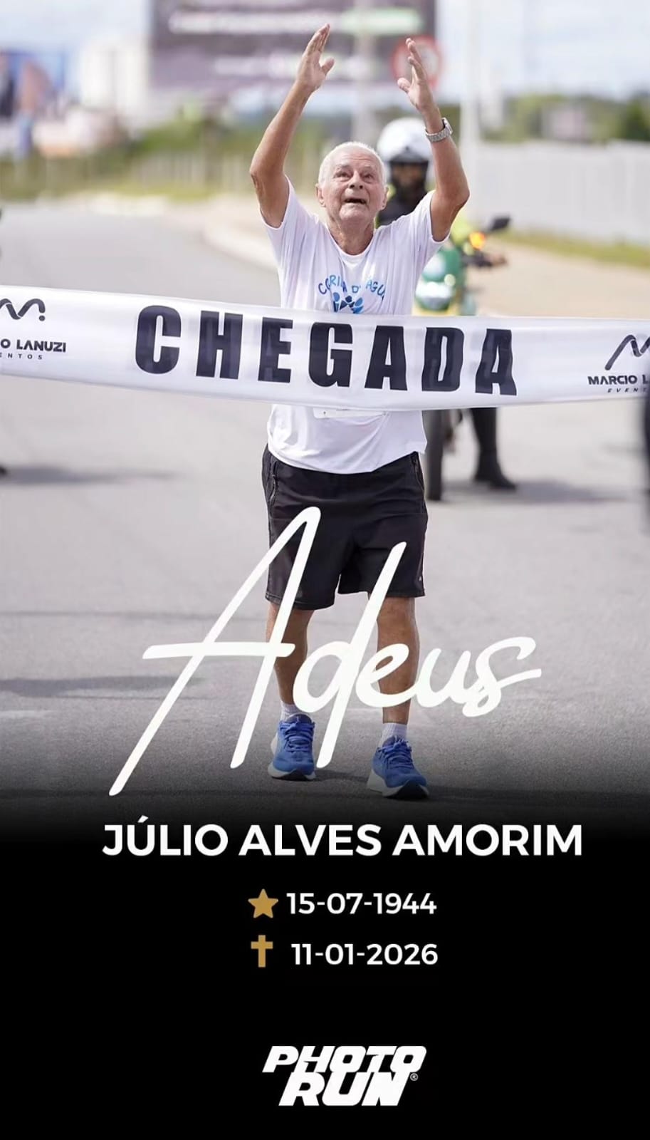 Idoso de 81 anos morre após mal súbito em corrida na Bahia