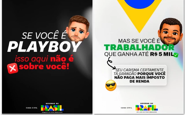 Casa Civil publica meme e associa renda acima de R$ 5 mil a “playboy”
