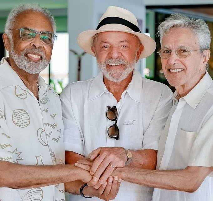 Presidente Lula se reúne para almoço com Gilberto Gil e Caetano Veloso após comemoração dos 46 anos do PT em Salvador