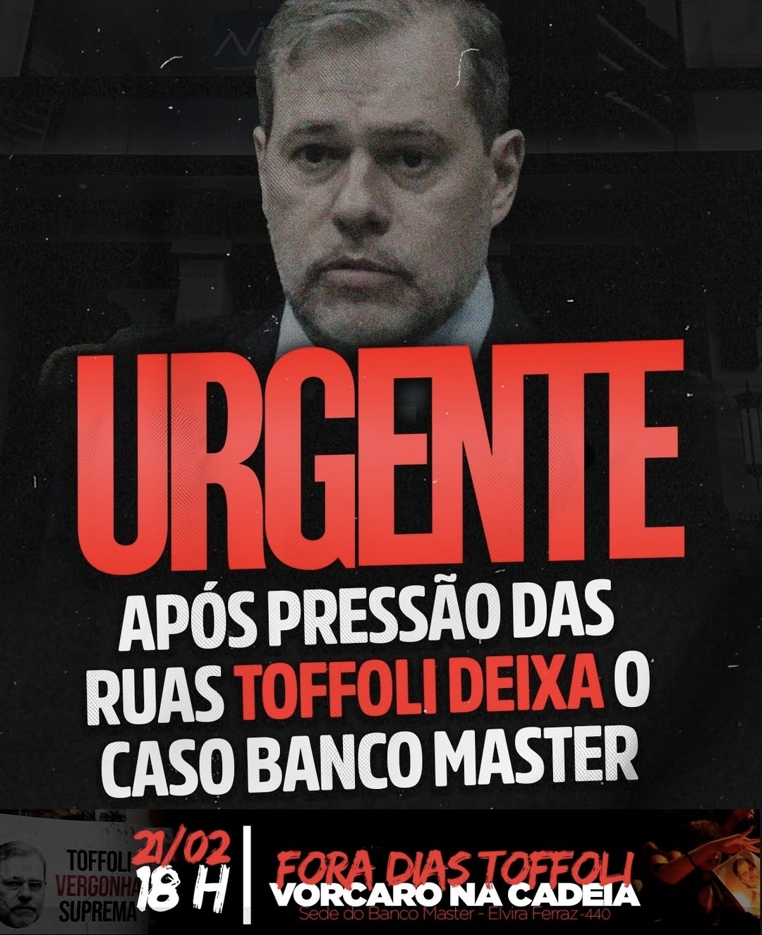 MBL convoca nova manifestação em São Paulo pela investigação do escândalo do Banco Master