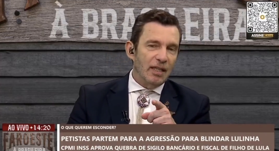 Apresentador propõe blindagem a investigação sobre filho de Lula em troca de anistia a Bolsonaro