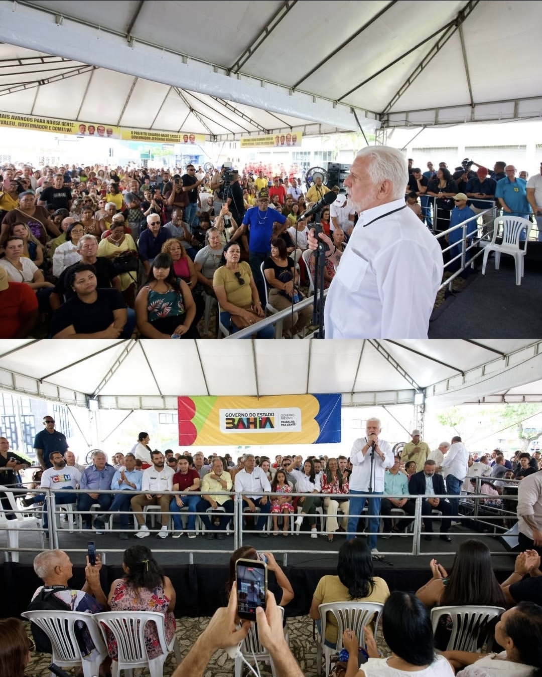Manifestante declara apoio a ACM Neto e é retirada de ato do PT em Itapetinga
