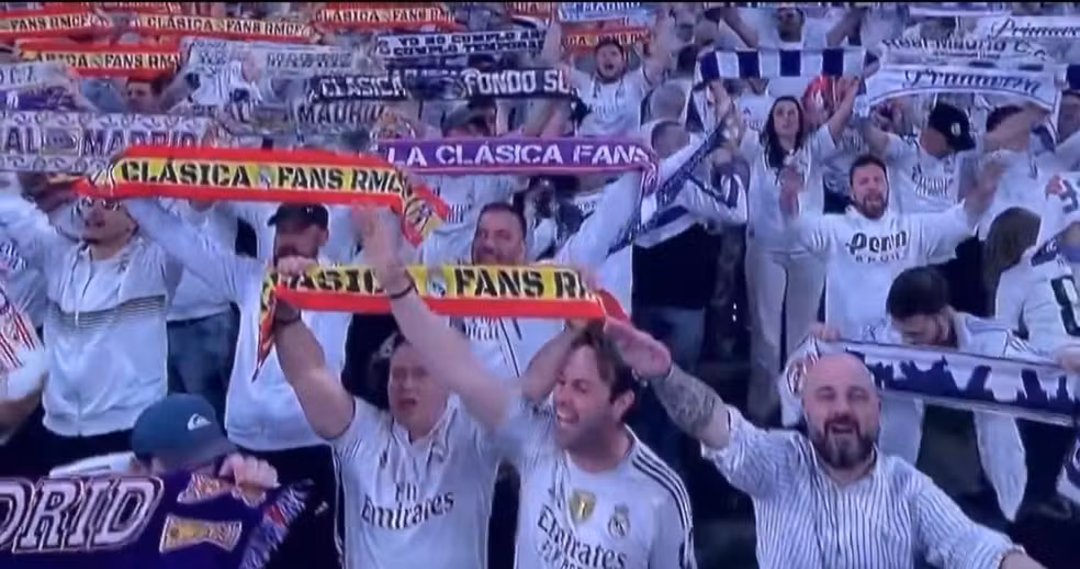 O Real Madrid recebe multa da Uefa por gesto nazista de torcedor em jogo da Champions