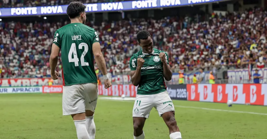 Palmeiras vence Bahia por 2 a 1 e emplaca quinta vitória seguida