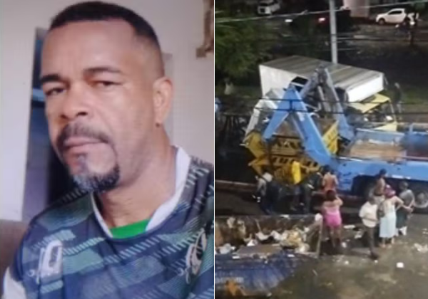 Trabalhador morre após caminhão desgovernado atingir veículo de coleta de entulho em Salvador