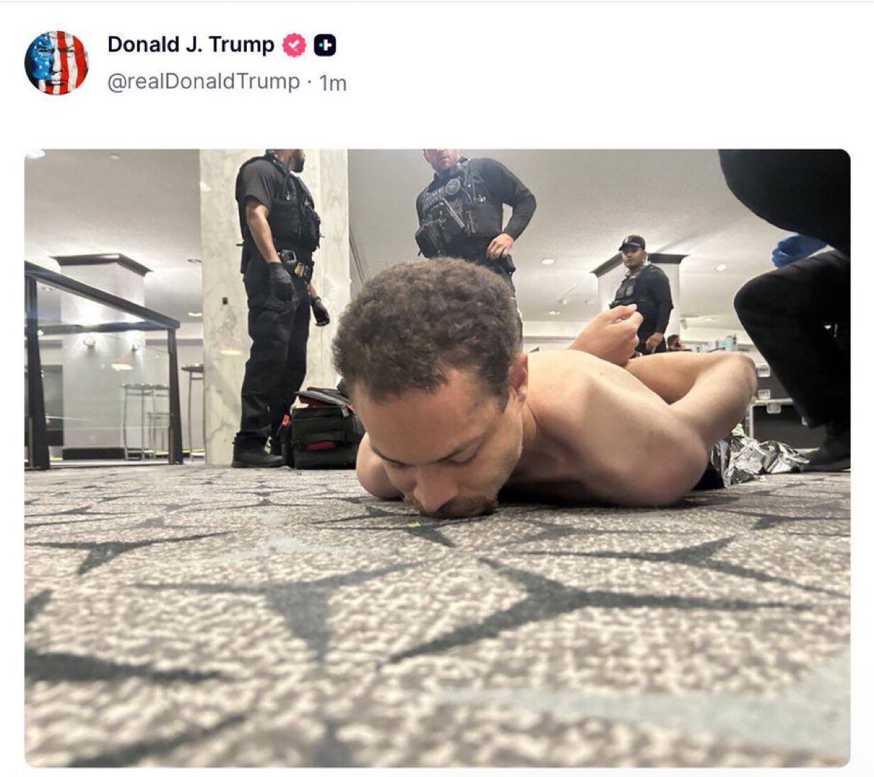 Presidente Trump publica foto do atirador após incidente no Jantar dos Correspondentes da Casa Branca