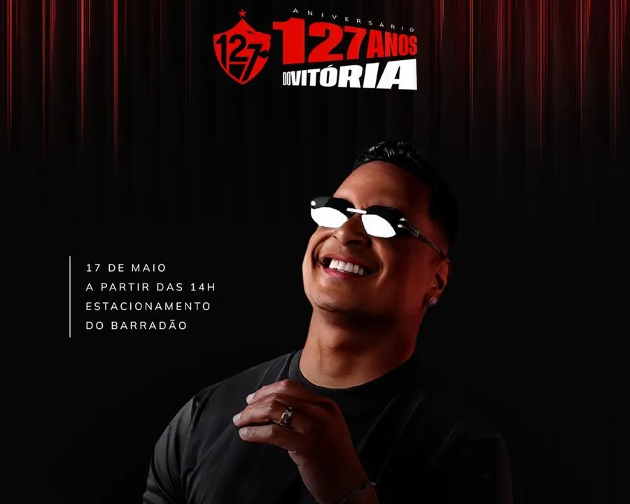 Vitória confirma atração musical na festa de aniversário