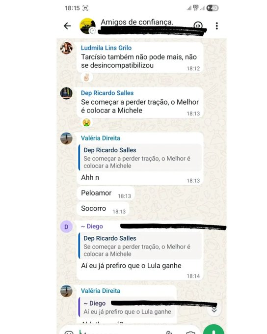 Vazamento de conversa em grupo de WhatsApp revela tensão entre aliados de Bolsonaro