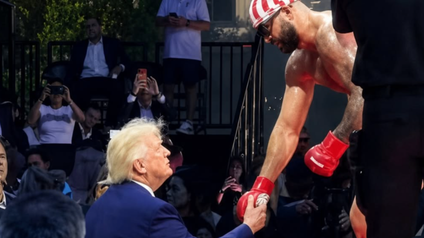 Trump ganha medalha de lutador em evento do UFC na Casa Branca