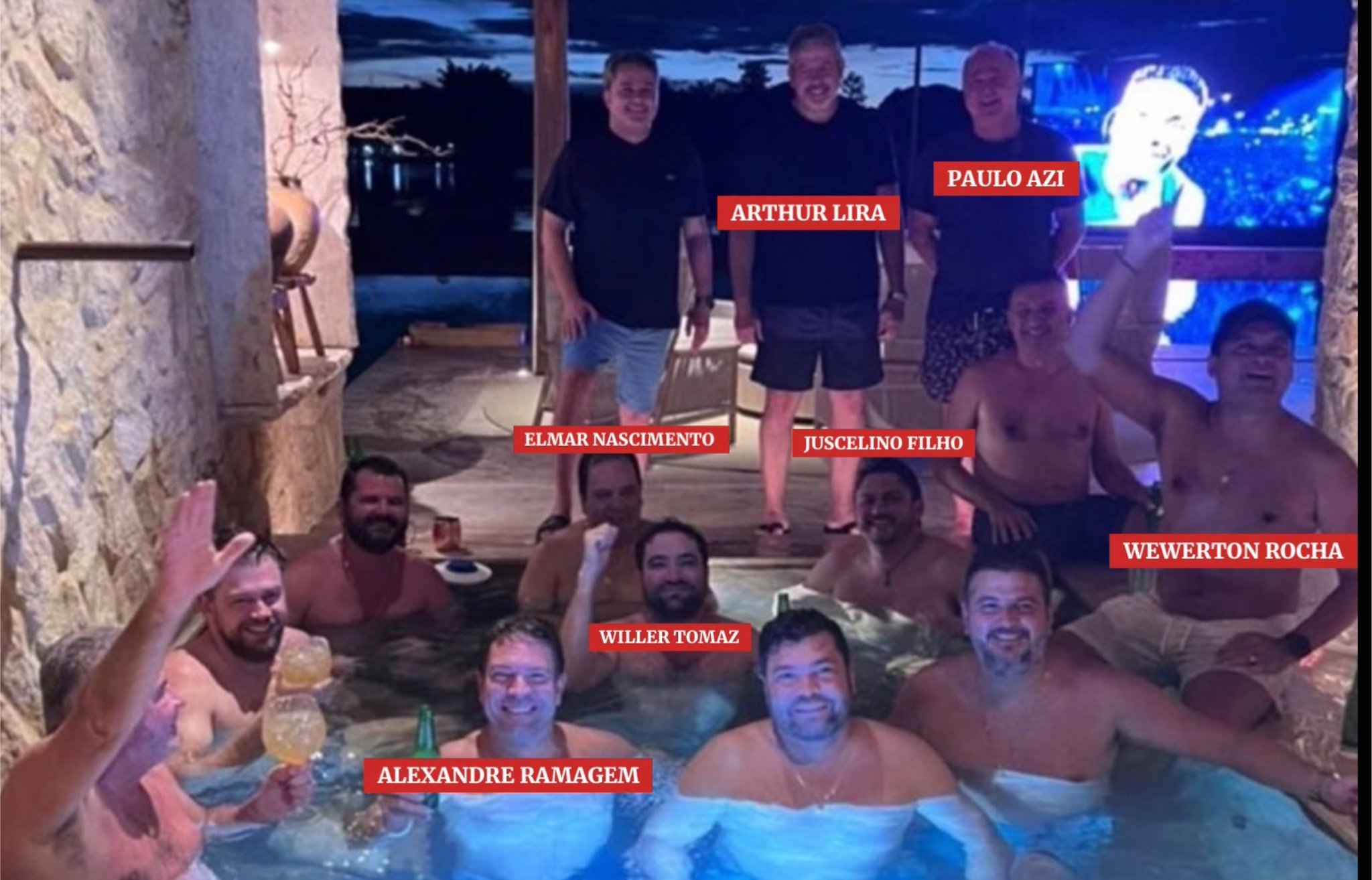 Ramagem justifica imagem em piscina com políticos