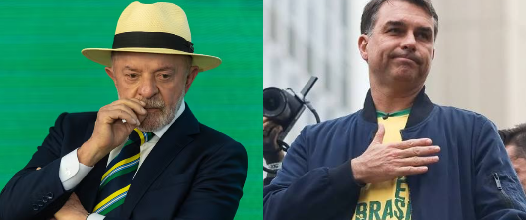 Empate técnico entre Flávio e Lula no segundo turno