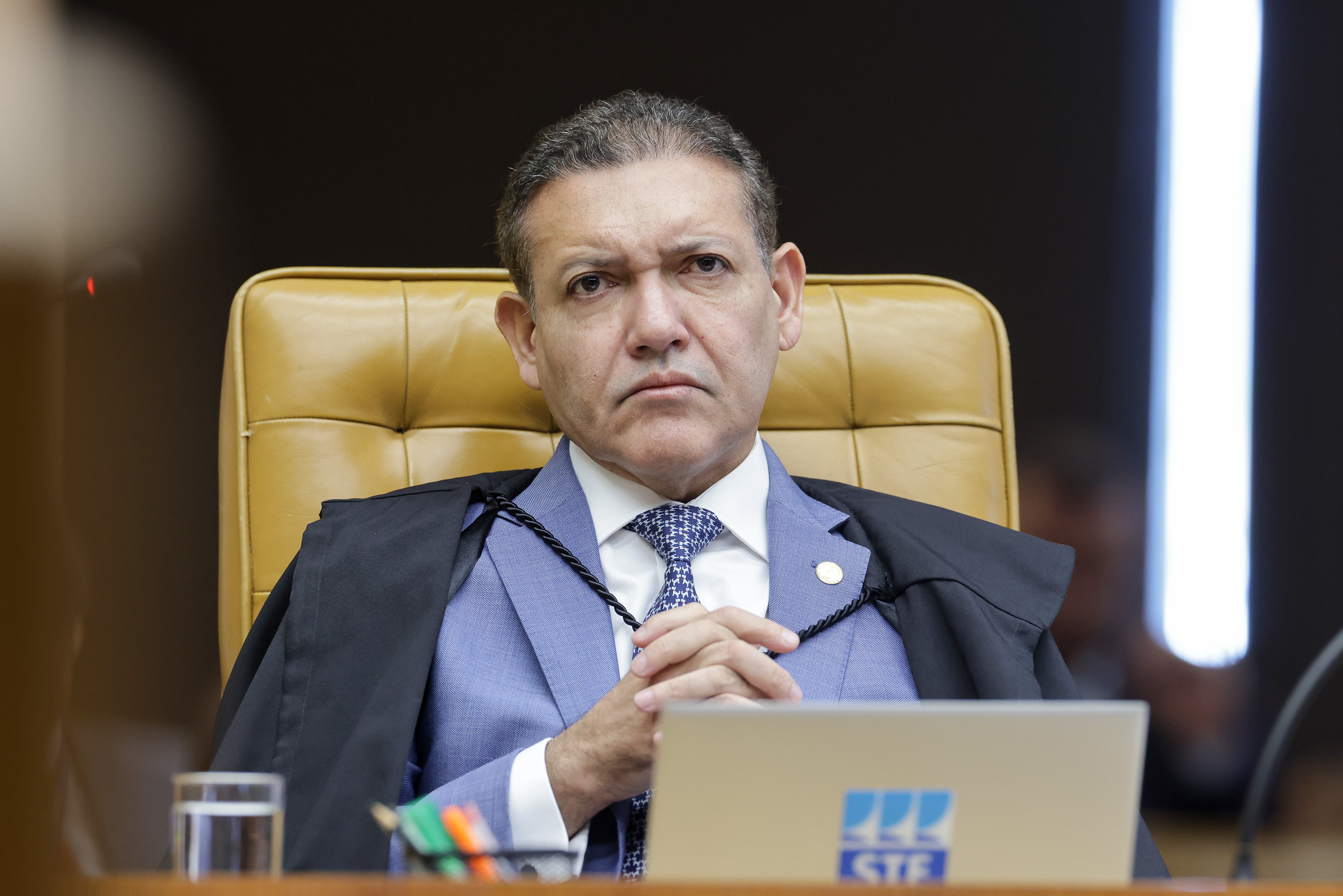 Presidente do TSE, Nunes Marques, discursa em rede na véspera do 1º turno