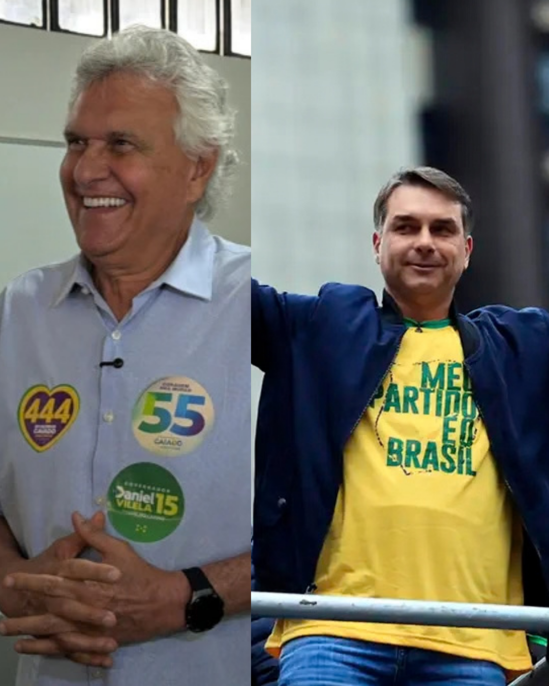 Caiado anuncia apoio a Flávio no segundo turno em encontro em Goiânia