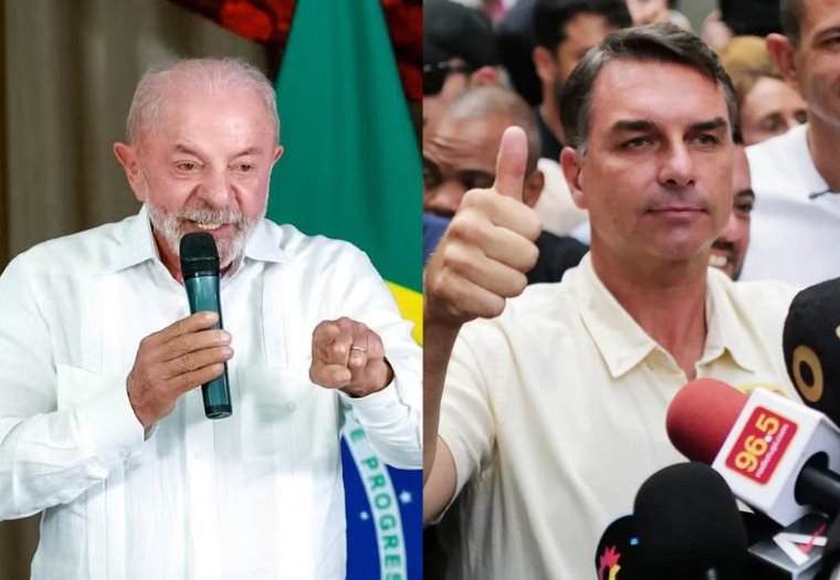 Flávio Bolsonaro aparece com 53% contra 47% de Lula no 2º turno, aponta pesquisa