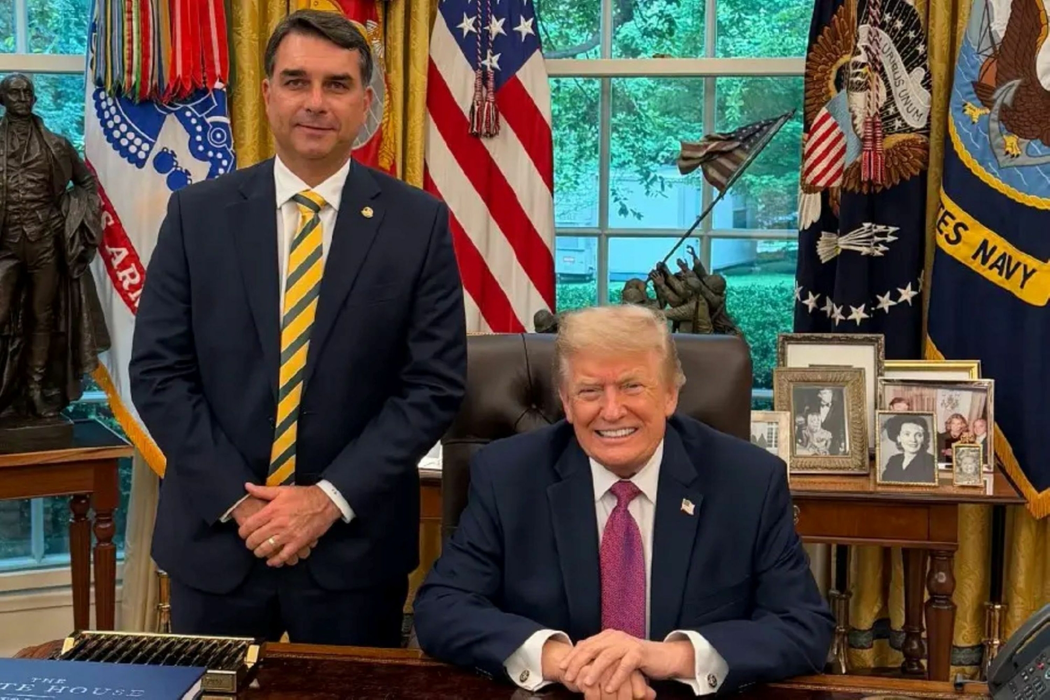 Trump evita reconhecer Flávio como líder do Brasil, segundo fontes