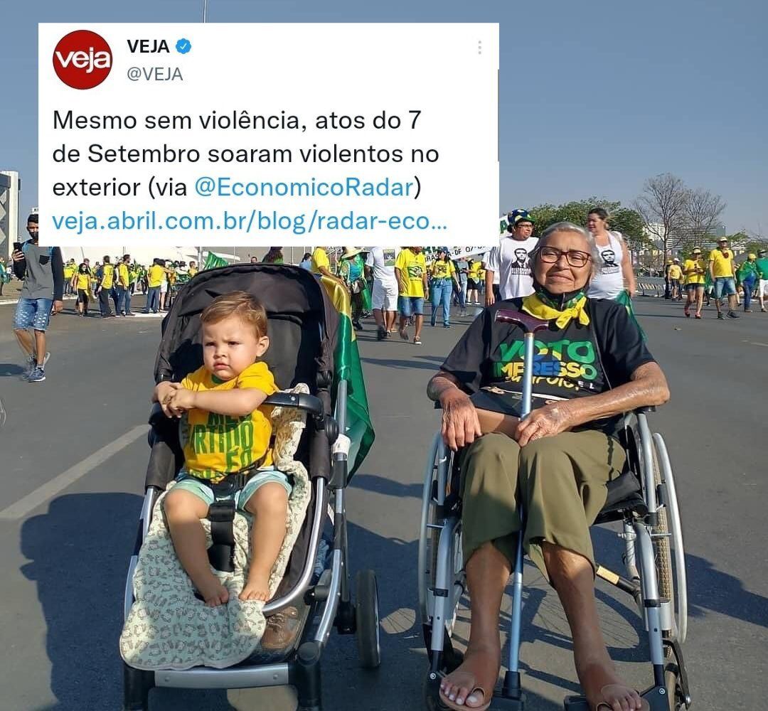 FAKE! Revista Veja tenta enganar afirmando que os atos do 7/09 foram violentos